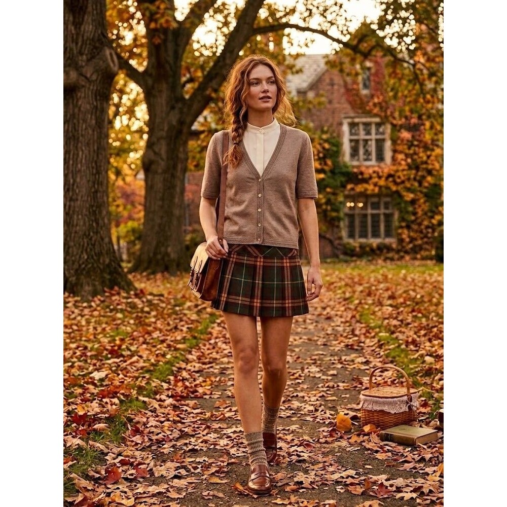 Joie Women's Brown Knit Cardigan Sweater Size Medium Cotton Modal Blend Classic
